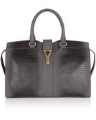 Saint Laurent Cabas Chyc Leather Tote - Lyst