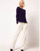 ASOS Collection Wide Leg Trousers with Pleat Front - Lyst