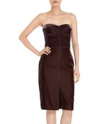 Bottega Veneta Bustier Dress - Lyst