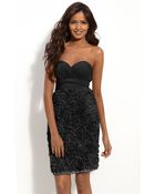 Js Collections Strapless Chiffon Dress - Lyst