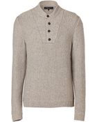 Rag & Bone Oatmeal Sedona Henley Pullover - Lyst
