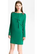 Robert Rodriguez Embellished Cascade Ruffle Dress - Lyst