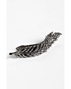 Tasha Feather Crystal Hair Clip - Lyst