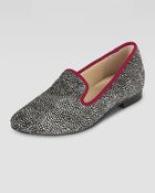 Cole Haan Calf Hair Smoking Slipper - Lyst