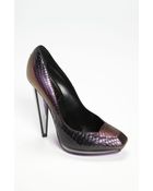 Saint Laurent Mirror Heel Pump - Lyst