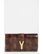 Saint Laurent Cabas Chyc Large Genuine Python Clutch - Lyst