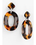 Tory Burch Matteo Frontal Hoop Earrings - Lyst