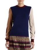 Kenzo Cashmere Colorblock Sweater - Lyst