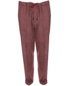 Maison Margiela Wool Drawstring Trouser - Lyst