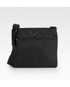 Prada Nylon & Leather Messenger Bag - Lyst