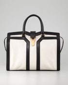Saint Laurent Twotone Cabas Chyc Tote Large - Lyst
