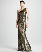 David Meister Metallic Leopardprint Gown - Lyst