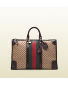 Gucci Signature Web Diamante Duffle Bag - Lyst