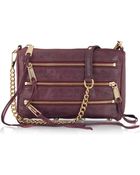 Rebecca Minkoff Mini 5 Zip Leather Clutchshoulder Bag - Lyst