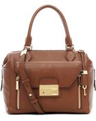 Michael Kors Gia Topzip Satchel - Lyst