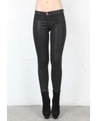 J Brand Low Rise Wax Coated Legging - Lyst