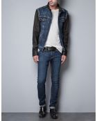 Zara Velveteen Three Quarter Length Coat - Lyst