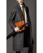 Burberry Prince Of Wales Check Wool Top Coat - Lyst