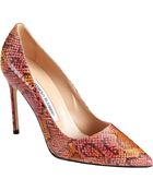 Manolo Blahnik Snakeskin Bb - Lyst