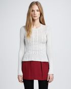 Theory Pleated Wool Skirt - Lyst