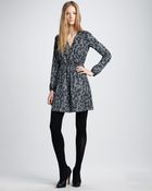 Theory Printed Silk Dress - Lyst