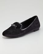 Tory Burch Chandra Velvet Smoking Slipper - Lyst