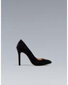 Zara Shiny High Heel Court Shoe - Lyst