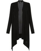DKNY Silk Cashmere Sheer Back Cardigan - Lyst