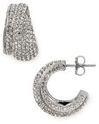 Nadri Pave Double Hoop Earrings - Lyst