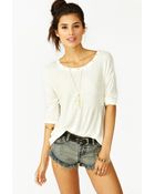 Nasty Gal Studded Scoop Tee - Lyst