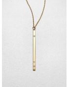 Jennifer Zeuner Bar Pendant Necklace - Lyst