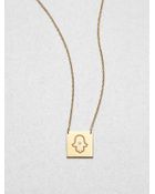 Jennifer Zeuner Hamsa Pendant Necklace - Lyst