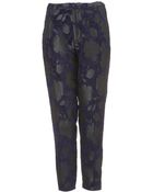 Topshop Dark Floral Trousers - Lyst