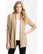 MICHAEL Michael Kors Drape Front Cardigan - Lyst