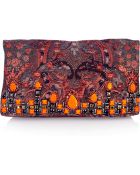 Matthew Williamson Embellished Brocade and Suede Clutch - Lyst