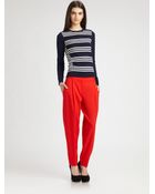 Theory Rina Pleated Pants - Lyst