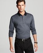 Boss Black Prato Thin Stripe Long Sleeve Polo - Lyst
