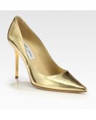 Jimmy Choo Abel Metallic Leather Pumps - Lyst