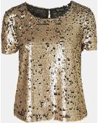 Topshop Sequin Tee - Lyst