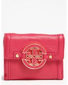 Tory Burch Amanda Angelux Double Flap French Wallet - Lyst