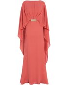 Elie Saab Cape Style Georgette Gown - Lyst