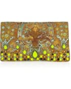 Matthew Williamson Crystal Embellished Brocade Suede Clutch - Lyst