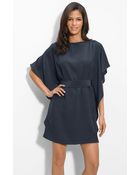 Suzi Chin For Maggy Boutique Tie Waist Silk Dress - Lyst