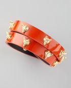 Tory Burch Fox Studded Wrap Bracelet - Lyst