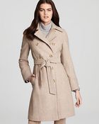 Calvin Klein Double Breasted Belted Trench Coat - Lyst