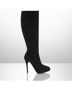 Ralph Lauren Collection Berina Suede Highheel Boot - Lyst