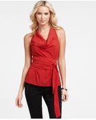Ann Taylor Wrap-Around Waist Cowl Neck Halter - Lyst