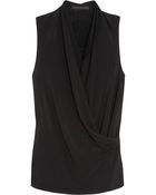 Victoria Beckham Draped Crepe Top - Lyst