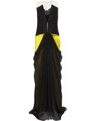 Vionnet Draped Crepe Satin and Chiffon Gown - Lyst