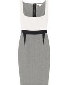 Antonio Berardi Checked Wool and Twill Dress - Lyst